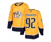 Youth Adidas Nashville Predators #92 Ryan Johansen Yellow Home Authentic Stitched NHL Jersey