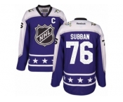 Youth Reebok Nashville Predators #76 P.K Subban Authentic Purple Central Division 2017 All-Star NHL Jersey