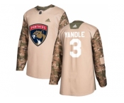 Men Adidas Florida Panthers #3 Keith Yandle Camo Authentic 2017 Veterans Day Stitched NHL Jersey