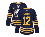 Women Adidas Buffalo Sabres #12 Brian Gionta Navy Blue Home Authentic Stitched NHL Jersey