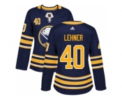 Women Adidas Buffalo Sabres #40 Robin Lehner Navy Blue Home Authentic Stitched NHL Jersey
