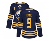 Women Adidas Buffalo Sabres #9 Evander Kane Navy Blue Home Authentic Stitched NHL Jersey