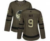Women's Adidas Buffalo Sabres #9 Derek Roy Authentic Green Salute to Service NHL Jersey