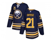 Youth Adidas Buffalo Sabres #21 Kyle Okposo Navy Blue Home Authentic Stitched NHL Jersey