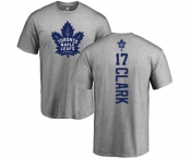 NHL Adidas Toronto Maple Leafs #17 Wendel Clark Ash Backer T-Shirt
