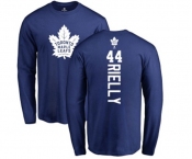 NHL Adidas Toronto Maple Leafs #44 Morgan Rielly Royal Blue Backer Long Sleeve T-Shirt