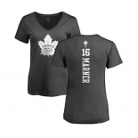 NHL Women Adidas Toronto Maple Leafs #16 Mitchell Marner Charcoal One Color Backer T-Shirt