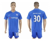 Chelsea #30 David Luiz Home Soccer Club Jersey