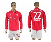 Bayern Munchen #22 Starke Home Long Sleeves Soccer Club Jersey