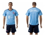 Bayern Munchen Blank Light Blue Goalkeeper Soccer Club Jersey