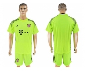 Bayern Munchen Blank Shiny Green Goalkeeper Soccer Club Jersey