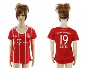 Women's Bayern Munchen #19 Gotze Home Soccer Club Jersey