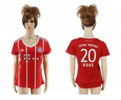 Women's Bayern Munchen #20 Rode Home Soccer Club Jersey