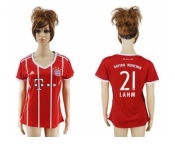 Women's Bayern Munchen #21 Lahm Home Soccer Club Jersey