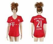 Women's Bayern Munchen #21 Lahm Home Soccer Club Jerseys