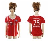 Women's Bayern Munchen #28 Badstuber Home Soccer Club Jersey