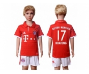 Bayern Munchen #17 Boateng Home Kid Soccer Club Jersey