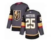 Men Adidas Vegas Golden Knights #25 Stefan Matteau Authentic Gray Home NHL Jersey