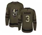 Men Adidas Vegas Golden Knights #3 Brayden McNabb Authentic Green Salute to Service NHL Jersey