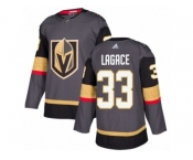 Men Adidas Vegas Golden Knights #33 Maxime Lagace Authentic Gray Home NHL Jersey