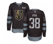 Men Adidas Vegas Golden Knights #38 Tomas Hyka Black 1917-2017 100th Anniversary Stitched NHL Jersey