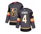 Men Adidas Vegas Golden Knights #4 Clayton Stoner Authentic Gray Home NHL Jersey