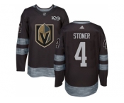 Men Adidas Vegas Golden Knights #4 Clayton Stoner Black 1917-2017 100th Anniversary Stitched NHL Jersey