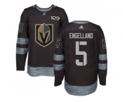 Men Adidas Vegas Golden Knights #5 Deryk Engelland Black 1917-2017 100th Anniversary Stitched NHL Jersey