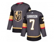 Men Adidas Vegas Golden Knights #7 Jason Garrison Authentic Gray Home NHL Jersey