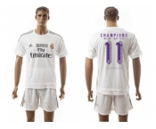 Real Madrid #11 Champions White Home Soccer Club Jersey