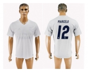 Real Madrid #12 Marcelo Marine Environmental Protection Home Soccer Club Jersey