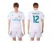 Real Madrid #12 Marcelo White Home Soccer Club Jersey