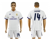 Real Madrid #14 Casemiro White Home Soccer Club Jersey3