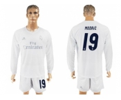 Real Madrid #19 Modric Marine Environmental Protection Home Long Sleeves Soccer Club Jersey