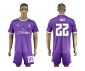 Real Madrid #22 Isco Away Soccer Club Jerse6