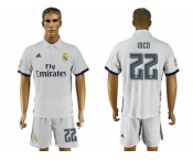 Real Madrid #22 Isco White Home Soccer Club Jersey4