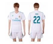 Real Madrid #22 Isco White Home Soccer Club Jersey