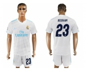 Real Madrid #23 Beckham White Home Soccer Club Jersey