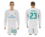 Real Madrid #23 Danilo White Home Long Sleeves Soccer Club Jersey