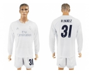 Real Madrid #31 R.Yanez Marine Environmental Protection Home Long Sleeves Soccer Club Jersey