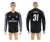 Real Madrid #31 R.Yanez Sec Away Long Sleeves Soccer Club Jersey 1