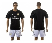 Real Madrid Blank Black Goalkeeper Soccer Club Jersey 1