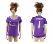 Women's Real Madrid #1 Casillas Away Soccer Club Jersey