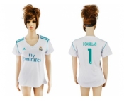 Women's Real Madrid #1 I.Casillas Home Soccer Club Jersey
