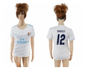 Women's Real Madrid #12 Marcelo Home Soccer Club Jersey2