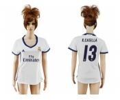 Women's Real Madrid #13 K.Casilla Home Soccer Club Jersey2