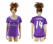Women's Real Madrid #14 Casemiro Away Soccer Club Jersey1