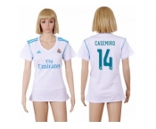 Women's Real Madrid #14 Casemiro Home Soccer Club Jersey