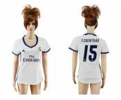 Women's Real Madrid #15 F.Coentrao Home Soccer Club Jersey2