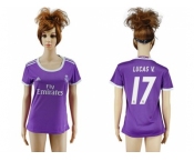 Women's Real Madrid #17 Lucas V. Away Soccer Club Jersey2